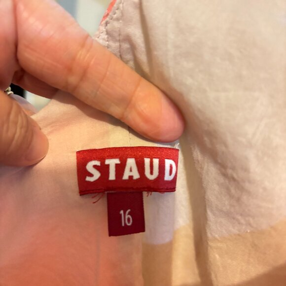 Staud Wells Land Sea Stripe Sleeveless Mini Dress - Picture 5 of 12